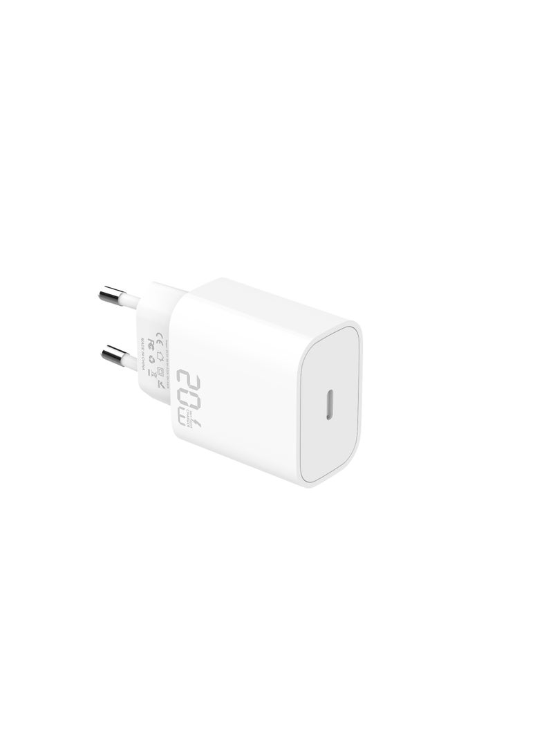 جي باور شاحن سريع G-Power GP-C37 GaN بقوة 20 واط، متوافق مع سلسلة iPhone 12/13/14/15، وSamsung Galaxy، وهواتف Google Pixel، وأجهزة iPad، وNintendo Switch وAirPods Pro - أبيض - Image 1