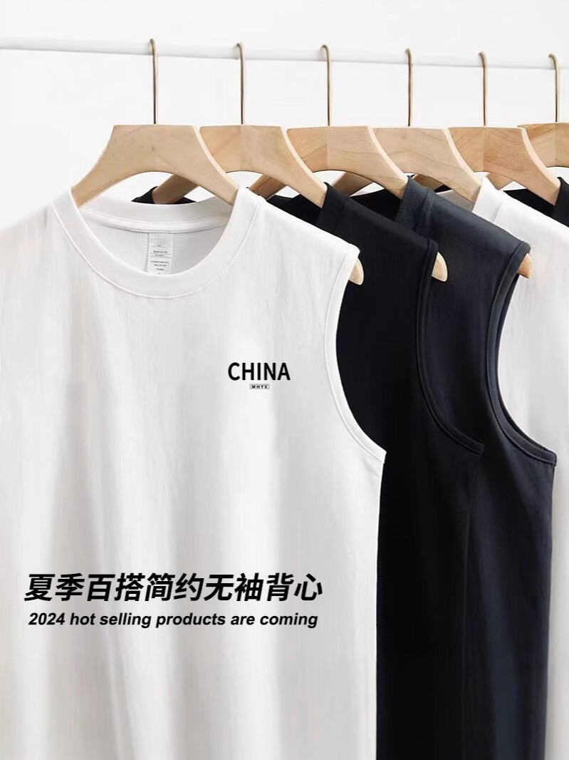 Vest Men'S 2024 Couple Style Casual Sleeveless Versatile Breathable Quick-Drying Top Loose Sports Short T - Image 2