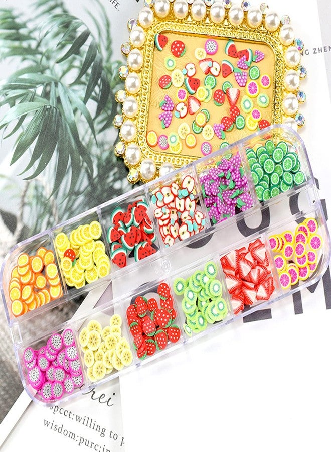 TBRZTR 3D Fruit Nail Art Slices, Summer Fruit Slime Nail Supplies Nail Art Decorations Fruit Flakes Nail Accessories Nail Art Slice Cute Designs Decor Women Girls Manicure Supplies DIY Crafts Nail Art Fimo - Image 3