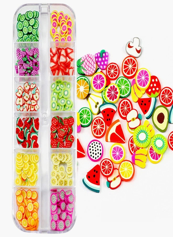TBRZTR 3D Fruit Nail Art Slices, Summer Fruit Slime Nail Supplies Nail Art Decorations Fruit Flakes Nail Accessories Nail Art Slice Cute Designs Decor Women Girls Manicure Supplies DIY Crafts Nail Art Fimo - Image 2