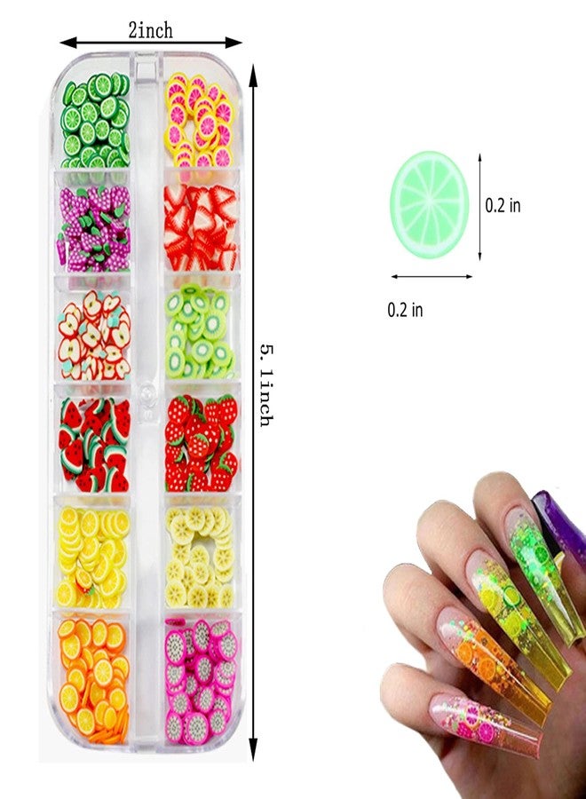 TBRZTR 3D Fruit Nail Art Slices, Summer Fruit Slime Nail Supplies Nail Art Decorations Fruit Flakes Nail Accessories Nail Art Slice Cute Designs Decor Women Girls Manicure Supplies DIY Crafts Nail Art Fimo - Image 4
