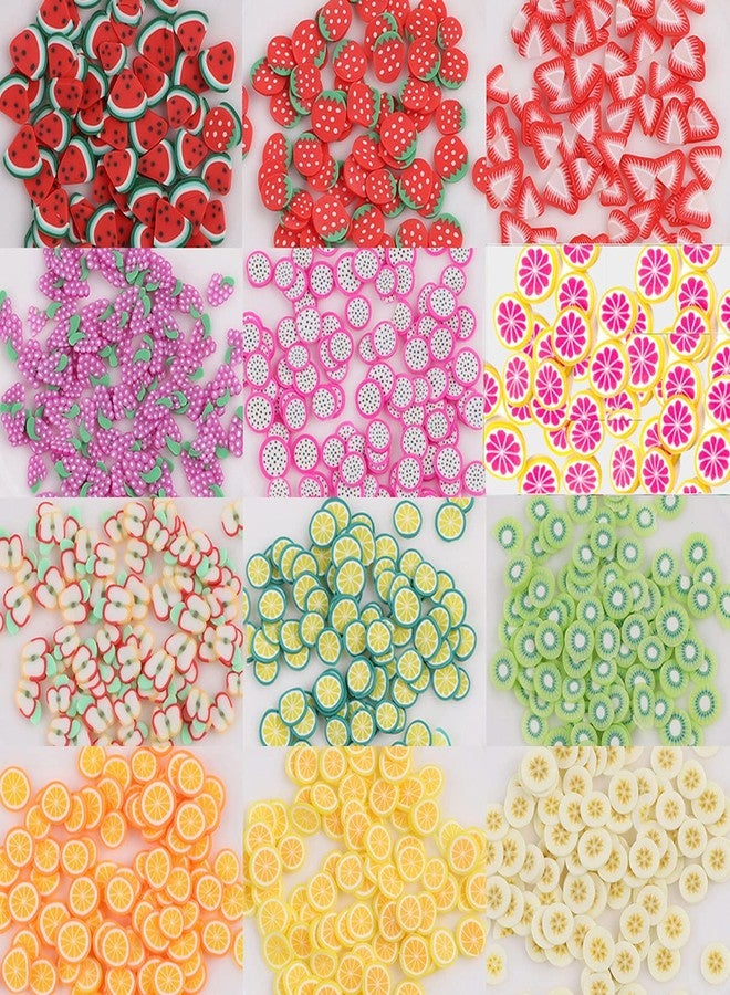 TBRZTR 3D Fruit Nail Art Slices, Summer Fruit Slime Nail Supplies Nail Art Decorations Fruit Flakes Nail Accessories Nail Art Slice Cute Designs Decor Women Girls Manicure Supplies DIY Crafts Nail Art Fimo - Image 5