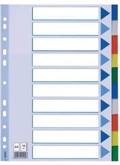 Bafix Separator 10 Colored Plastic A4 