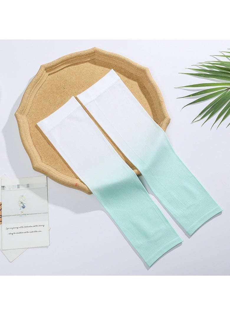 general New ice sleeve gradient color sun protection sleeve anti-ultraviolet men and women outdoor cycling sun protection ice silk sleeve - Image 1