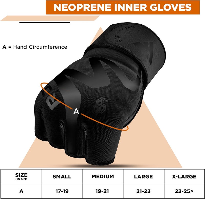 Rdx Boxing Inner Gloves Hand Wraps Men Women, Hybrid Design Gym Weight Lifting Workout, 50Cm Long Wrist Support, Neoprene Under Mitts, MMA Muay Thai Martial Arts Training, Kickboxing Punching - Image 5