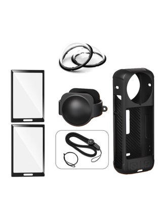 Insta 360 X4 Accessory Kit, Silicone Case, Lens Guard, Silicone Lens Cap, Screen Protector Protective Film Soft Bag Sleeve compatible  (Black) - pzsku/Z144221CDE70C7D2C681BZ/45/_/1728920038/a3be8adb-1d43-4d0b-853b-2968fe513a14