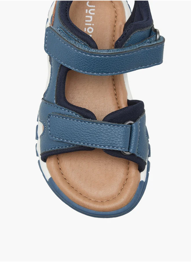 JUNIORS Boys Textured Floaters with Hook and Loop Closure