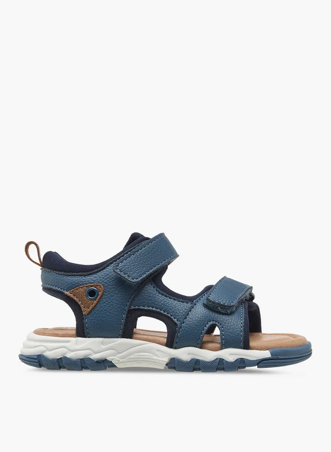 JUNIORS Boys Textured Floaters with Hook and Loop Closure