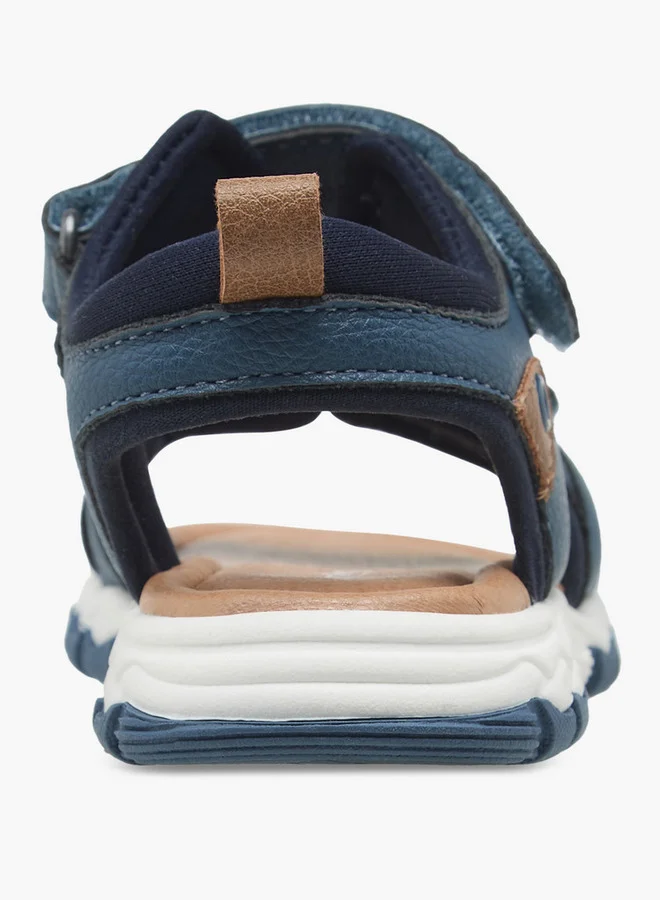 JUNIORS Boys Textured Floaters with Hook and Loop Closure