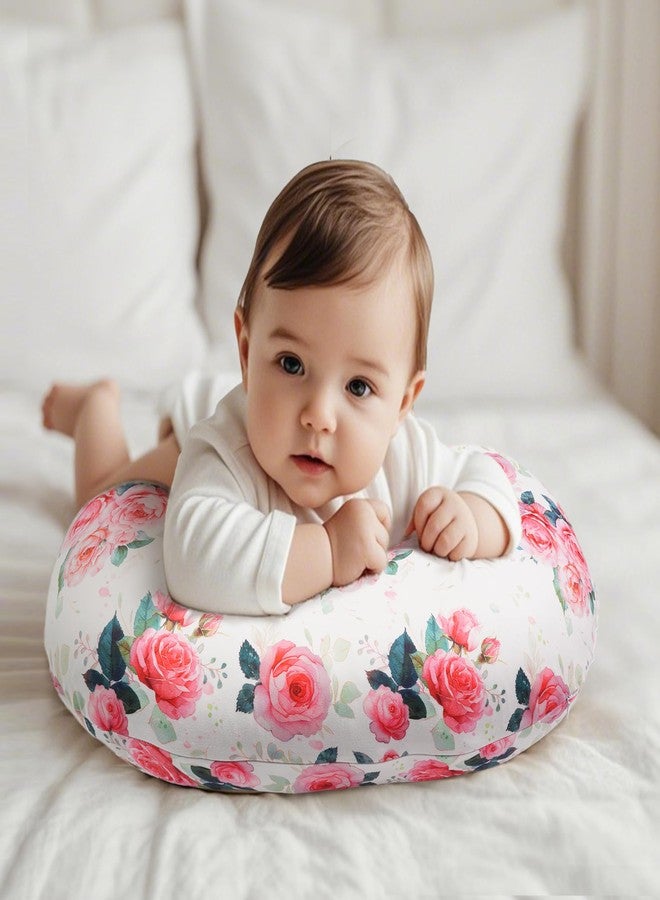 wirein Nursing Pillow Cover, Soft Stretchy Removable Slipcover for Breastfeeding Pillows,Comfortable Nursing Pillow Case for Infant Baby Boys Girls Newborn,Floral - Image 3