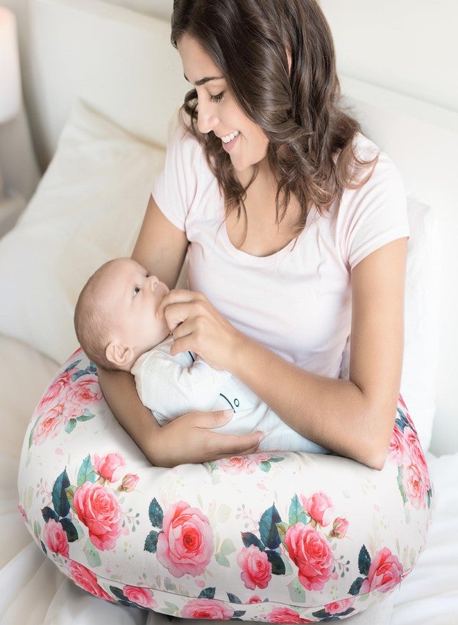 wirein Nursing Pillow Cover, Soft Stretchy Removable Slipcover for Breastfeeding Pillows,Comfortable Nursing Pillow Case for Infant Baby Boys Girls Newborn,Floral - Image 5