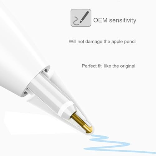 SIXFU Replacement Tips for Apple Pencil 2nd Generation/ 1st Generation Tips, iPencil Nibs Accessories for iPad Pro Pencil 2/1 Gen(4 Pack) - Image 3