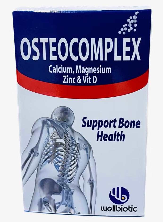 Wellbiotic Osteocomplex Calcium, Magnesium, Zinc & Vit D Tablets for Bone Support 60's - Image 1