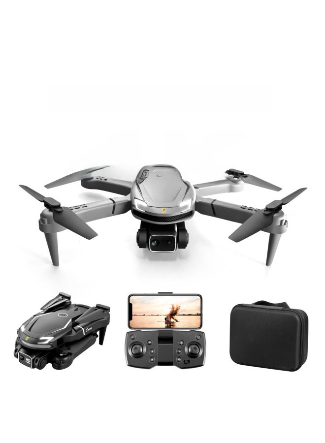 V88 Aircraft 4K HD Dual Camera Long Endurance Aerial Photography Fixed High Folding Remote Control Aircraft-Color:gray Obstacle Avoidance-Specifications:Two Batteries (storage Bag)