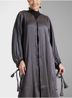 hayas closet Lace Detail Abaya  - Image 3