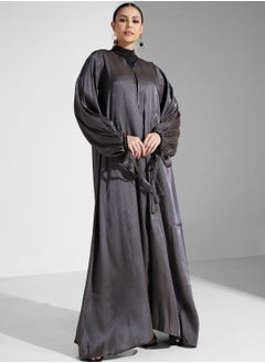 hayas closet Lace Detail Abaya  - Image 5