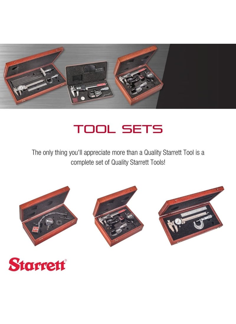 Starrett Starrett Basic Electronic Tool Set with 6 Slide Caliper and 1 Micrometer in a Protective Case for Electronic Measuring  Without Output Quick and Easy Adjustment  S766AZ  - Image 3