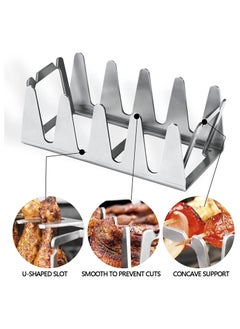 SYOSI SYOSI BBQ Grill Rack, Chicken Leg and Wing Rack for Grill Smoker Oven, Multifunctional Chicken BBQ Grill Rack for Smoking Grilling Rib Rack,Picnic Camping Baking Cooking BBQ Tools  - Image 5