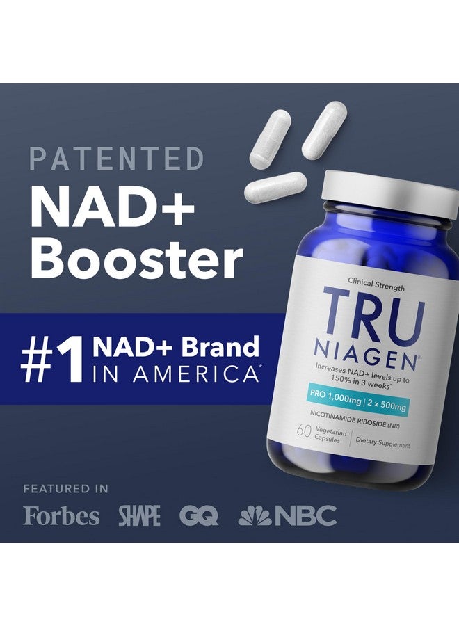 TRU NIAGEN TRU NIAGEN PRO NAD+ Supplement for Anti Aging and Cell Regeneration, 2 x 500mg Patented Niagen, 30 Servings | Supports Cellular Energy | Nicotinamide Riboside (NR) Daily Supplements for Men and Women - Image 2