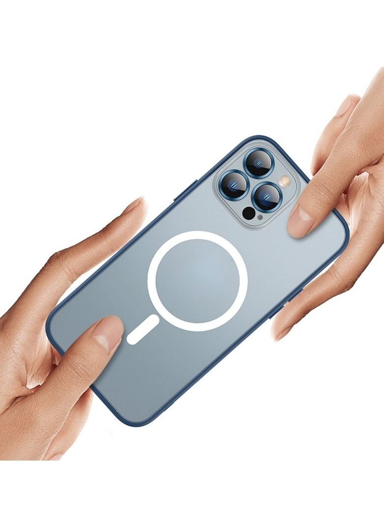 TWEGGON - Magsafe Cover with Camera Lens Protection for Apple iPhone 13 6.1" Blue - Image 1