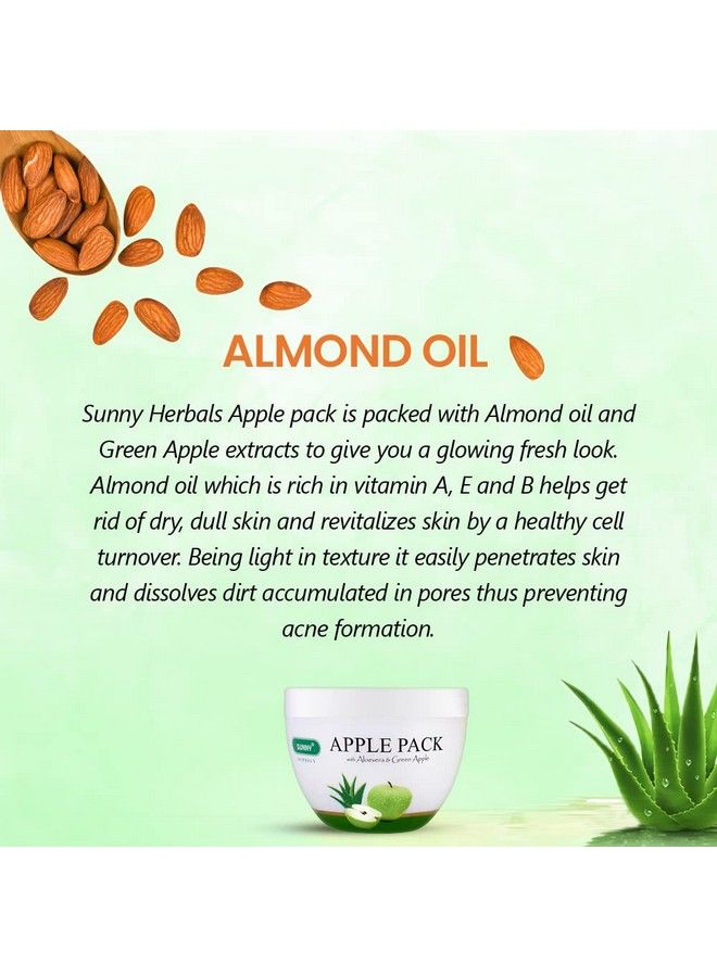 Sunny Apple Pack Formulated With Aloevera Almond Oil & Green Apple ; With Multivitamins ; Protects From Free Radicals Effect ; Revitalizes And Gives Fresh Glowing Skin ; For Women 150Gm - Image 5