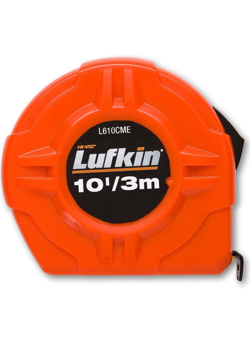 Lufkin 10’/3M Hi Viz Orange Clad Power Return Tape Measure  - Image 2