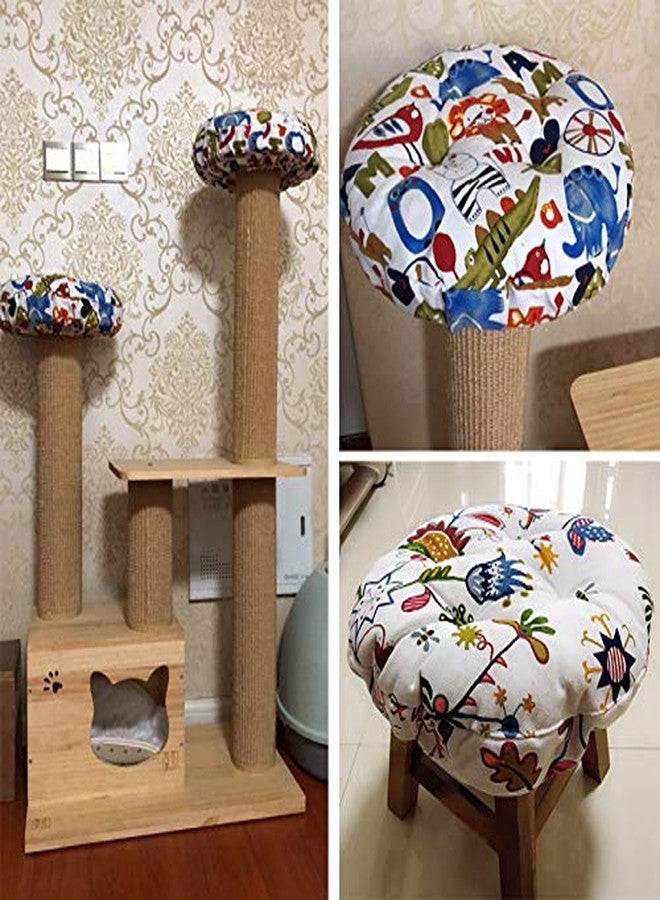 TINTON LIFE 12" Padded Round Bar Stool Cover Cushion with Elastic Fabric Round Chair Seat Cushion for Wooden Metal Stools Green - Image 4