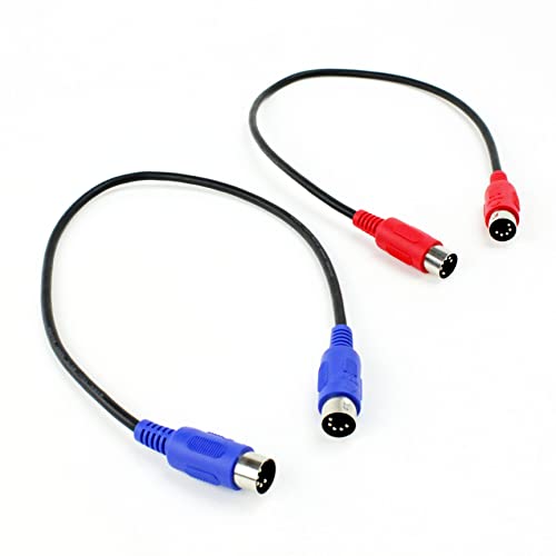 ZAWDIO MIDI Patch Cable Set of 2-5-Pin DIN Male to Male 18" Extension Adapter Cables - Image 4