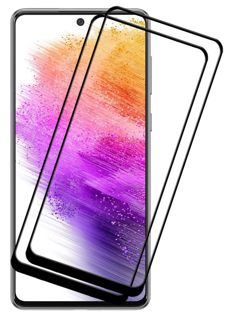 ACLIX 2 Pieces Antistatic ESD Dustproof Premium Quality High Definition Tempered Glass Screen Protector Designed For Samsung Galaxy A73 5G - Image 1