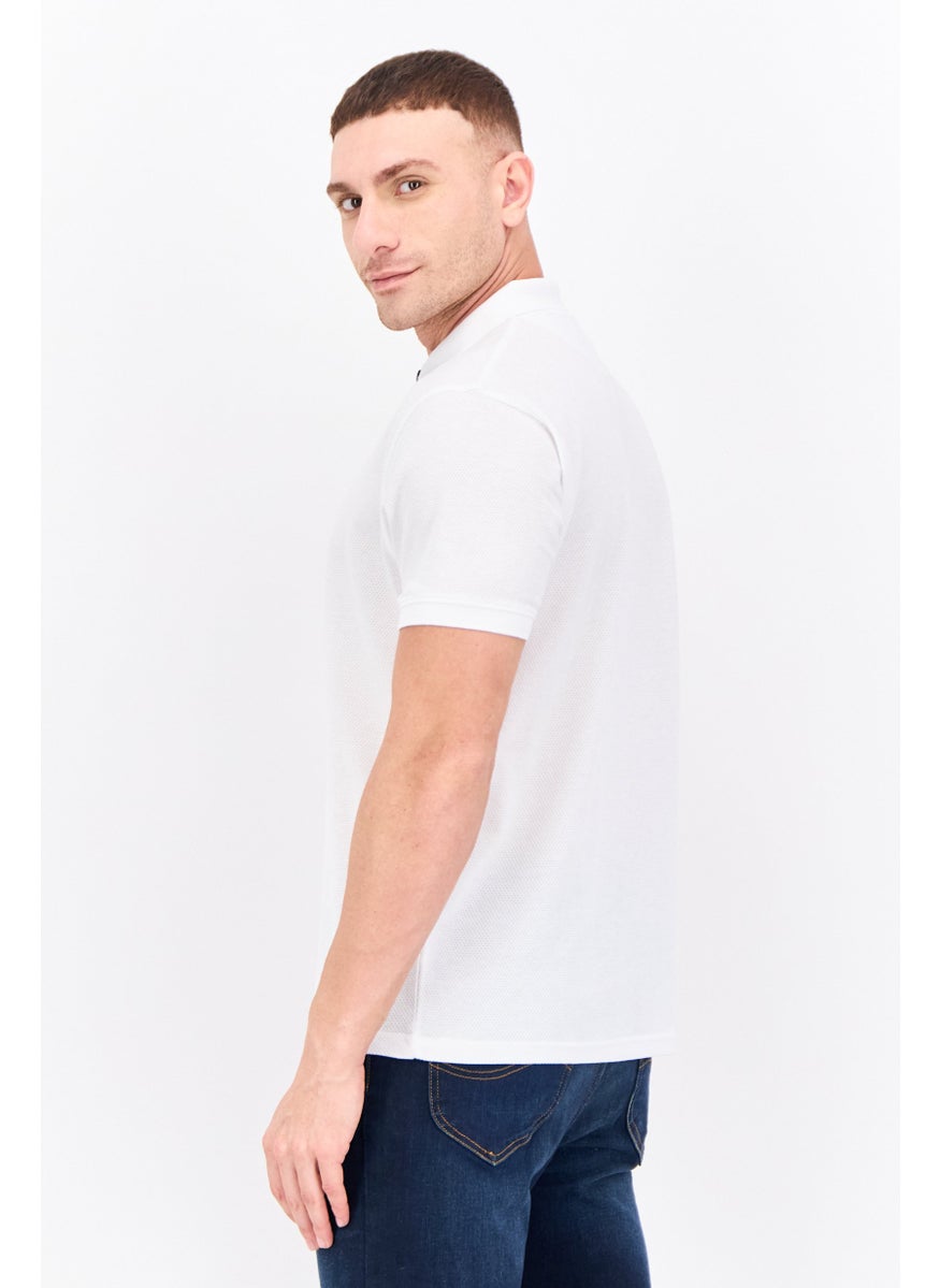 CROSSHATCH Men Regular Fit Embroidered Short Sleeves Polo, White  - Image 2