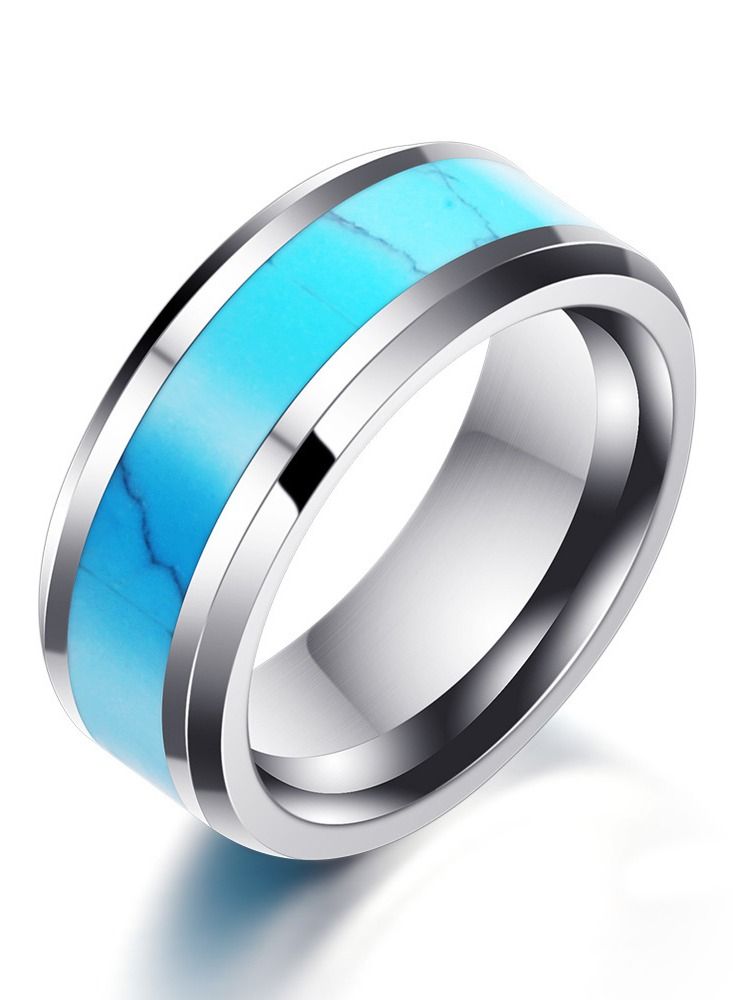 Loquat Stainless Steel Solid Polished Signet Ring