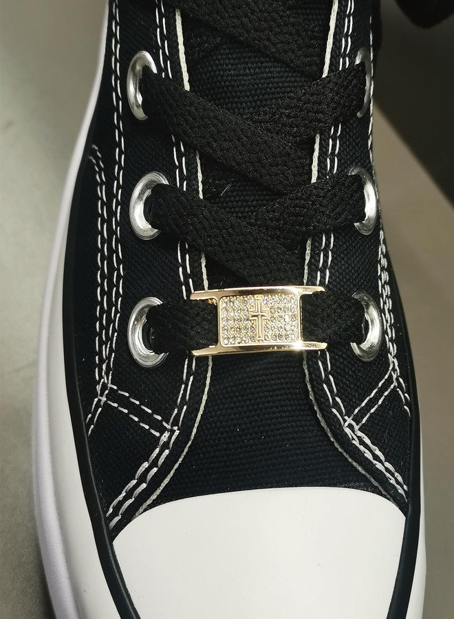 Zigvert Hip Hop Stylish Shoe Decoration Charms, Bling Diamond Shoe Lace Tag, Shoelaces Buckle for Sneakers, Boots, Runners,1 Pair, Zinc, No Gemstone - Image 5