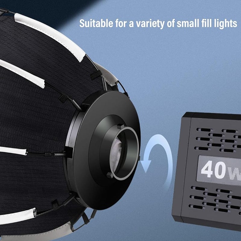 Octagonal Softbox With Grid And Diffuser 9.44x11.41 Inches For COB Fill Light Photography - Image 3