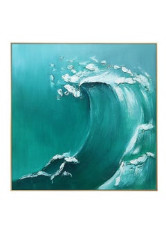 ebarza The Big Wave Hand Painted Art Painting With 140X140 Cm Frame Soaap0012  - Image 2