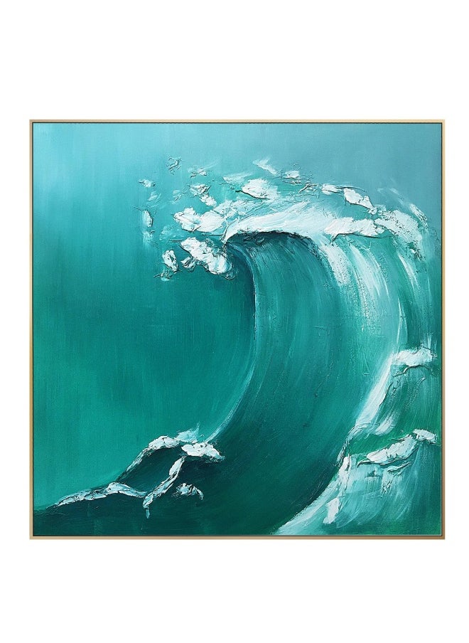 ebarza The Big Wave Hand Painted Art Painting With 140X140 Cm Frame Soaap0012  - Image 2