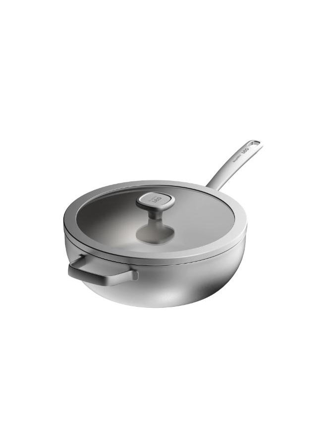Berghoff Non-Stick  Covered Wok Pan  cm-Silver  - Image 1
