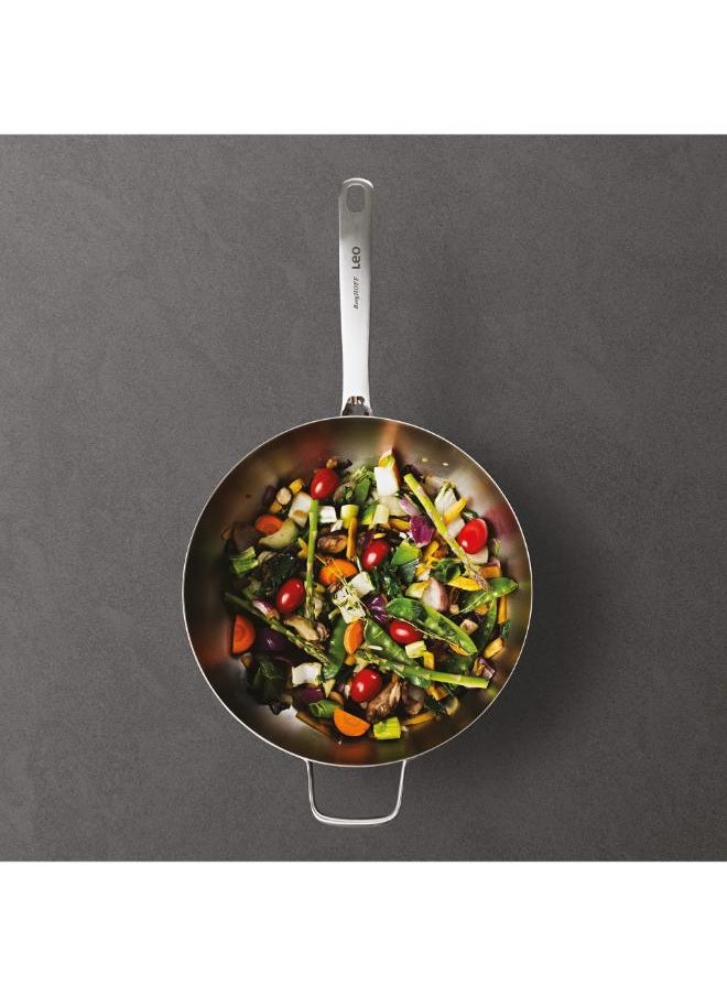 Berghoff Non-Stick  Covered Wok Pan  cm-Silver  - Image 2
