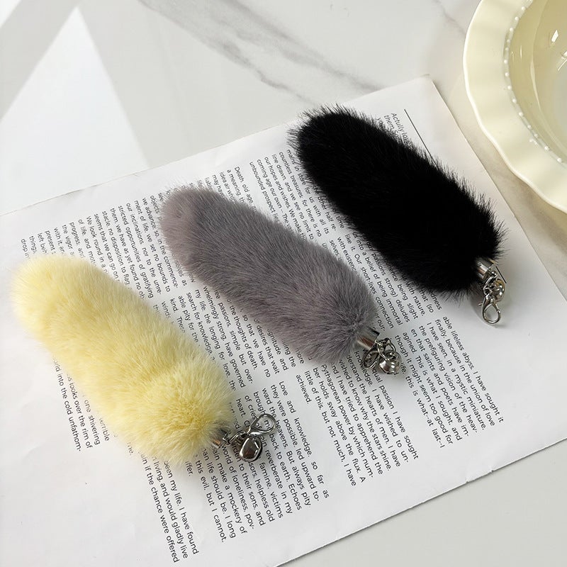Faux Mink Fur Keychain Pendant - Image 3