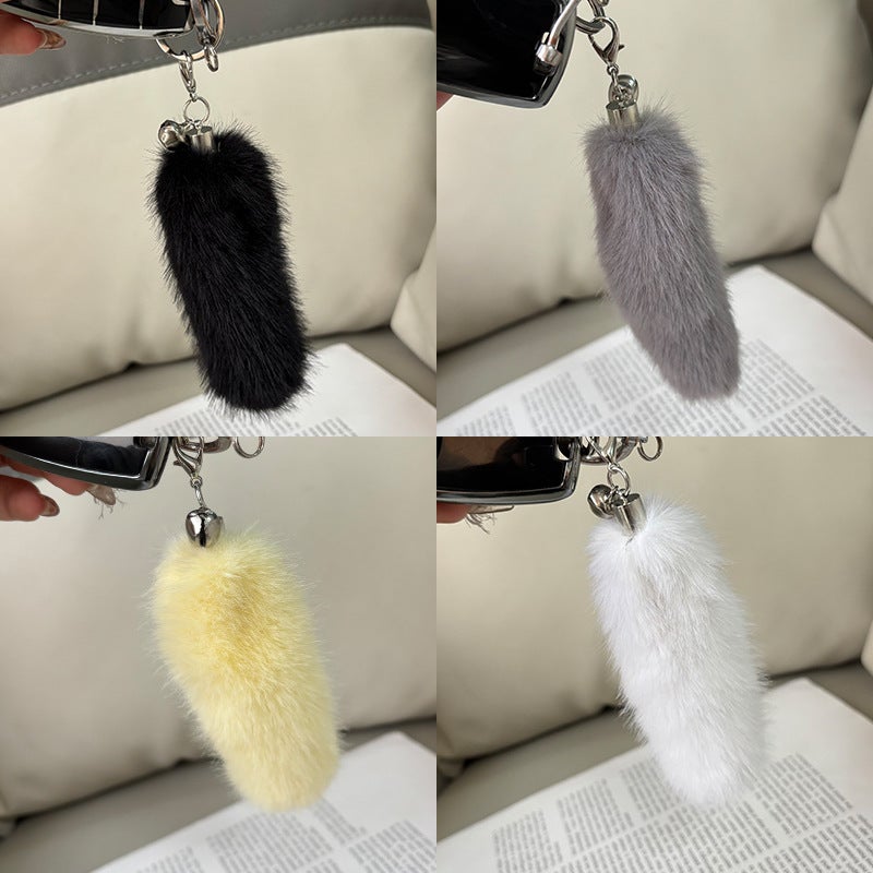 Faux Mink Fur Keychain Pendant - Image 1
