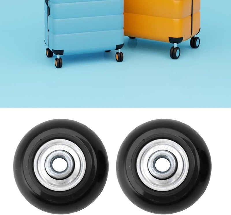 Luggage Wheel Replacement Kit 54x18mm Dual Bearing Silent Swivel Caster Wheels - Image 2