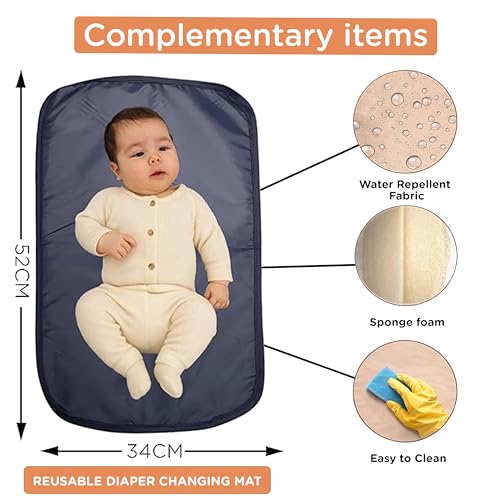 Motherly Grace Tote Diaper Bag for Mothers for Travel with Changing Mat and 6-Month Warranty | Maternity Hospital Bag for Newborn | Water-Resistant Baby Bag for mom - Flamingo - Image 5