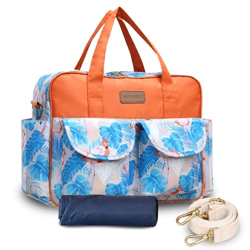 Motherly Grace Tote Diaper Bag for Mothers for Travel with Changing Mat and 6-Month Warranty | Maternity Hospital Bag for Newborn | Water-Resistant Baby Bag for mom - Flamingo - Image 1