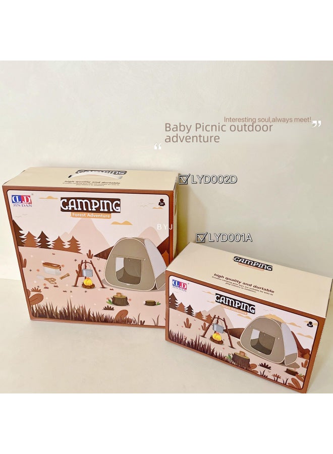 Simulation Outdoor Camping Tent Children Play House Picnic Tableware Camping Adventure Storage Mat Suit Toys-Color:Small Mat + Drawstring Pocket + Mountain Stove + Flashlight 32PCs - Image 5