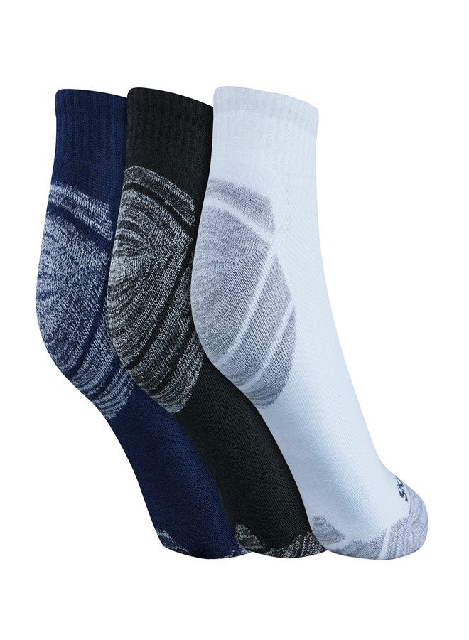 SKECHERS SOCKS - PACK OF 3 MENS 1/2 TERRY QTR CREW - Image 3