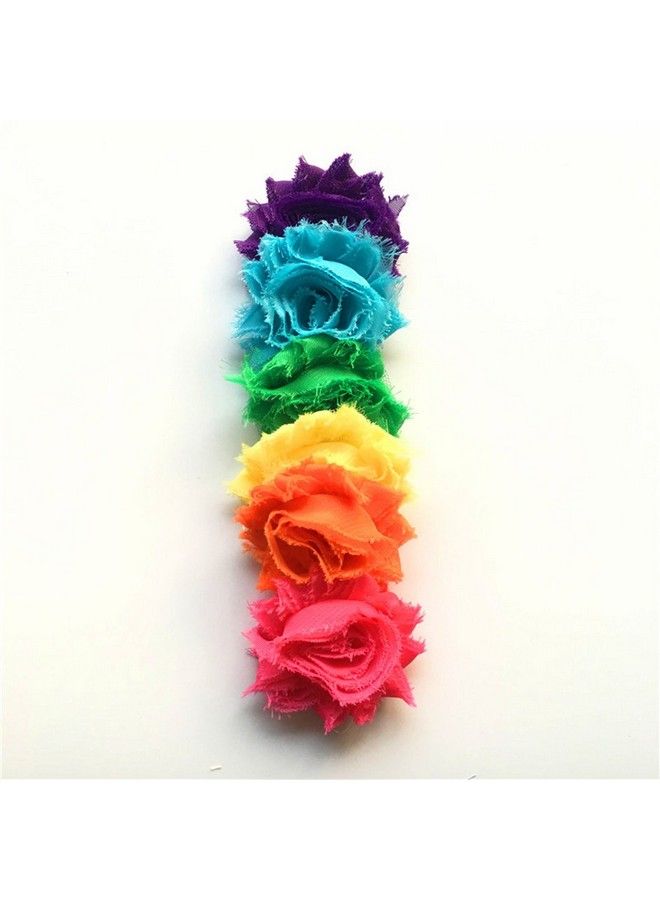 Patiky Baby Girls Rainbow Flower Headband Hair Band Accessories Tsfd03 (Unedged Chiffon Headband) - Image 4