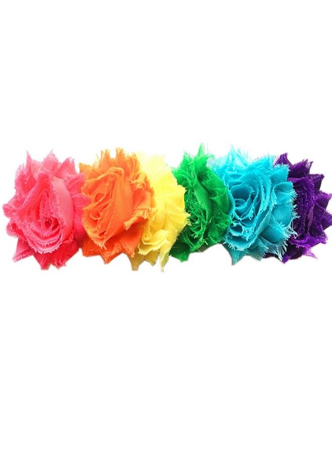 Patiky Baby Girls Rainbow Flower Headband Hair Band Accessories Tsfd03 (Unedged Chiffon Headband) - Image 1