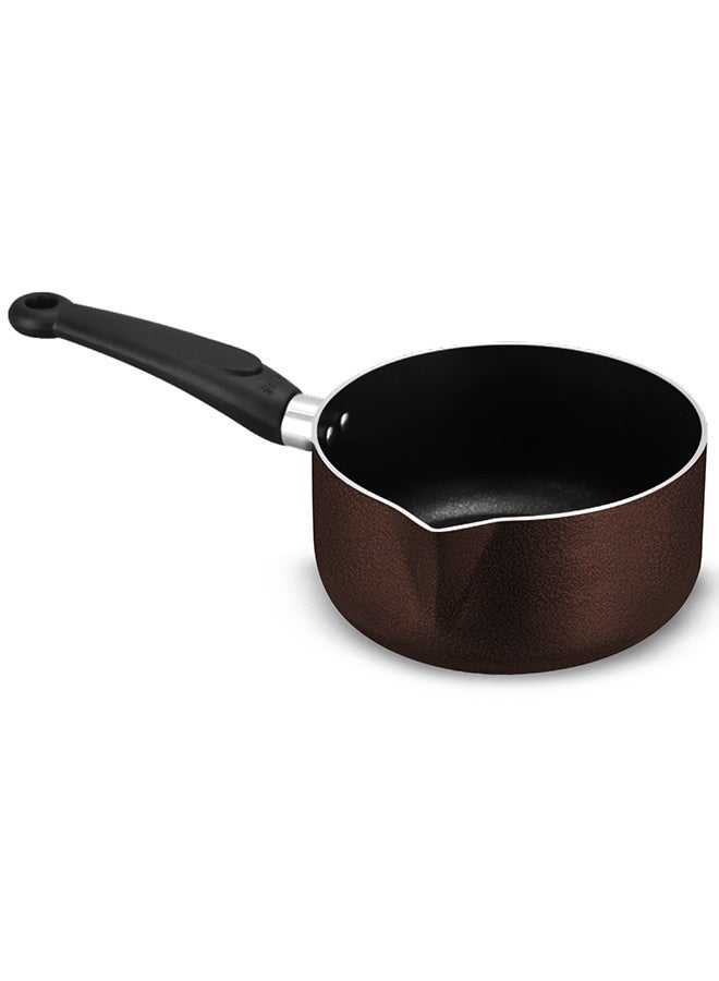 SONEX Non Stick Milk Pan with Pouring Spout – 18 cm (2.5 Ltr), Easy Pour Sauce & Tea Pan for Daily Cooking – PFOA-Free, Durable Hard Enamel, Burgundy - Image 1