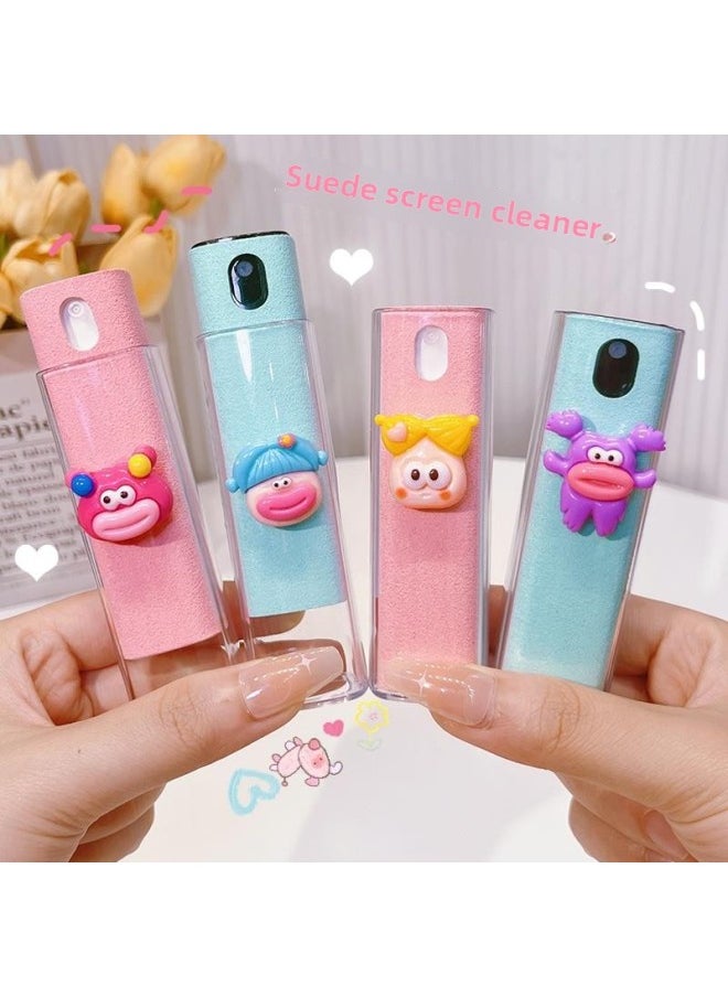 Generic - Mobile Phone Screen Cleaning Artifact Portable Spray Wipe One Cute Cartoon Tablet Computer Display Screen Cleaning Solution-Color:Pink Durable Screen Cleaner - Image 1