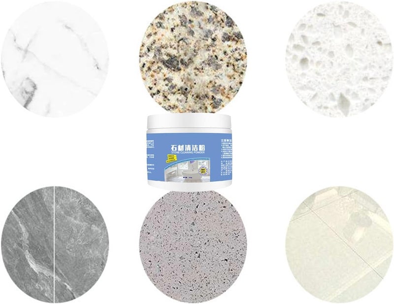 كلاراكو منظف بقع الزيت من رخام المطبخ من كلاركو، مسحوق تنظيف الأحجار، ملمع للرخام والبلاط والجرانيت وأسطح الطهي في المطبخ (قطعتان) - Image 5