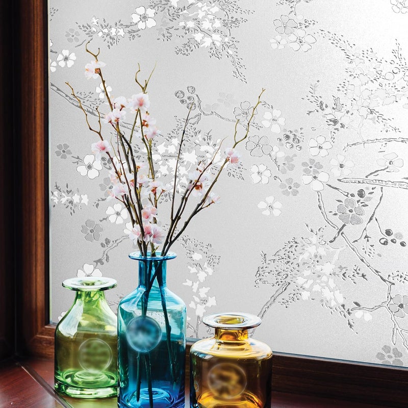 Artscape Blossom  Decorative Privacy Window Film with Textured Glass Pattern  NonAdhesive  UV Protection  Easy to Apply  Removable  24 x 36 Inches  Made in USA